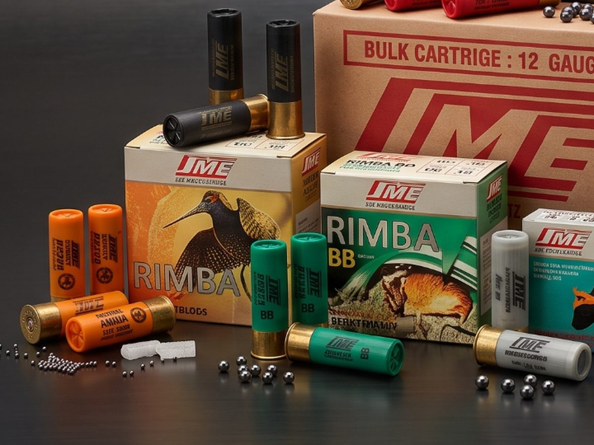 Rimba, Rimba BB and Brenneke slug cartridges with their boxes